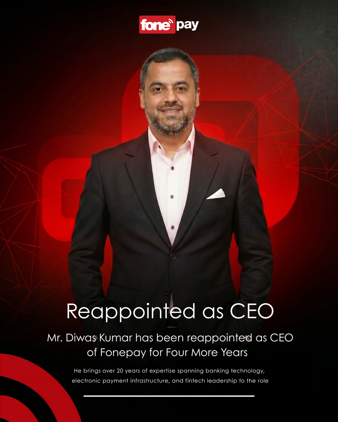 Fonepay Reappoints Mr. Diwas Kumar’s as CEO for Four More Years - Featured Image